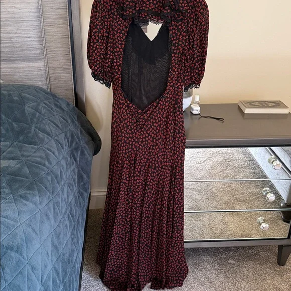 Reformation Black and Red Floral Blouse - Picture 5 of 6